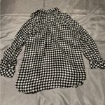 Black and White Checkered Button Down Shirt Size L Photo 1