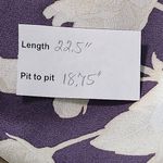 West Kei  Purple Floral Blouse with Wrap Look and Roll-Tab Sleeves Size Small Photo 9