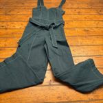Modcloth  Dark Green Utility Jumpsuit Wide Leg Tie Waist XXS Photo 0