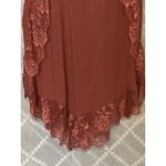 Free People  Rust‎ Eyelash Lace Boho Mini Sexy Beach Slip Dress Size Medium Photo 4