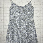 Brandy Melville  Floral Mini Dress Spaghetti Strap White Blue Photo 0