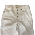 Madewell  Womens 29 Waist 10" High-Rise Jeans White‎ Step-Hem Frayed Button Fly Photo 2