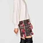 ZARA  Oversized Sweatshirt Plush Long Sleeve Dress w/ Tweed Detail Size S NWT. Photo 2