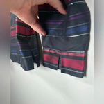 Talbots Silk Red Blue Black Metallic Striped Blazer Jacket Women’s Size 14 Photo 6