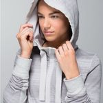 Lululemon Post Sweat Pullover in Righteous Stripe Silver Spoon / Heathered Light Grey Photo 3