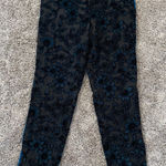 ASOS Black Floral Velvet Tapered Pants, Size W31 L30 - Elegant Evening Wear Photo 0