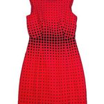 J.Crew  Dress Womens 2 Black Red Cascading Polka Dots Party Wedding Office Career Photo 0