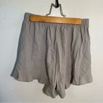 Casual Shorts Sage Green Gray Ruffle Hem Photo 6