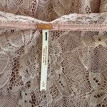 Free People  mini dress floral lace cutout ruffled tiered sheer mesh boho Large Photo 4