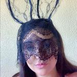 Lace Bunny Ear Headband Mask New Halloween Photo 2