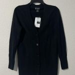 C by Bloomingdale’s Cashmere Grandfather Cardigan in Black, NWT, Size XS Black Photo 1