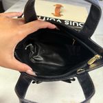 Pierre Balmain Black Small Textured Pebbled Leather Bow Tote Bag Photo 8