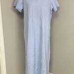 LL Bean Womens Polo Maxi Dress Size XL Petite Light Blue Preppy Casual Beach Photo 0