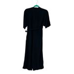 AllSaints‎ Laurel Jumpsuit Wrap Wide Leg Cropped Black Size XS Photo 8