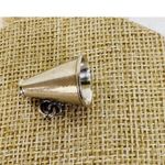 Sterling Silver Cheerleader Megaphone Charm Pendant Vintage 3/4" Dana Engraved Photo 1