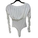 Elodie Ruched Long Sleeve Bodysuit - Ivory Photo 3