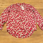 Equipment NWT  Nerine Floral Long-Sleeve Button-Down Top Sky Gray Satin Blouse Photo 1