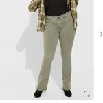 Torrid  Perfect Slim Boot Super Soft Mid-Rise Jean Olive Green 22 Short NWOT Photo 4