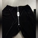 J.R. Nites Pants Women's Size Small Black Crushed‎ Velvet High Rise Straight Leg Photo 6