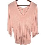Free People  Dusk Meets Dawn festival  blush pink dolman peasant top size small Photo 0