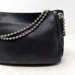 Furla [] Black Leather Zip Top Convertible Double Strap Ball Chain Shoulder Bag Photo 5