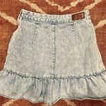Hollister Woman’s  Flirty Denim Ruffled Ultra High-rise Skirt  size 26 3 Photo 0