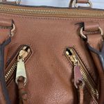 Rebecca Minkoff Micro Moto Satchel Bag Brown Pebble Leather Fringe Gold Zipper Photo 9