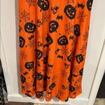 Gardenwed EUC Orange Halloween Dress with Black Print Size M Photo 1