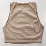 ZARA Cropped Tank Top Sleeveless Crewneck Crop Top Beige Size Small Photo 12