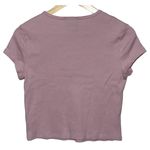 Reformation  Pink Ribbed Knit Cotton Spandex Crop Top Shirt Tops Womens Size XL Photo 2