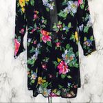 About A Girl Black Floral Open Back Tie Blouse! Photo 5