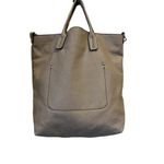 Kenneth Cole Women's grey Leather Tote Bag Zip Closure Casual ‎ Handbag Photo 5