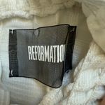 Reformation Womens White Smocked Turtle Neck Long Sleeve Blouse Photo 2