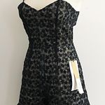 Lace Embroidered Ruffle Open Back Tie Romper Blue Photo 2