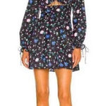 New For Love and Lemons Lexy Black Floral Long Sleeve Dress Size XS Photo 0