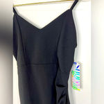 Almost Famous 🆕  Black Sleeveless Dress with Bottom Lace Accent Photo 3