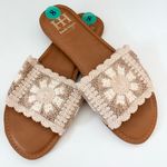 Haute Hippie  Women's Tan Crocheted Sandals 8 Photo 0