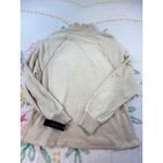 Project Social T Beige Ribbed Collar Quarter Zip Pullover Sweatshirt Small Photo 7