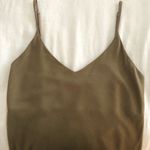 OZMA Silk Noil Slip Dress in Olive size Large Green Photo 7