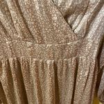 Japna Brown Patterned Blouse Size M Photo 3