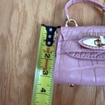 Guess Mini Satchel Crossbody Bag Y2K Top Handle Pink Croc Embossed Small Photo 7