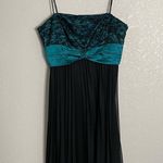 Alex Evenings  Black Turquoise Lace Formal Dress 10 Photo 3