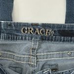 Grace in LA Jeans Womens 29 Bootcut Embellished‎ Western Cowgirl Mid Rise Boho Blue Photo 3