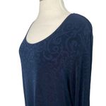 Chico's Travelers Tunic Top Longline High Low Hem Swirl Fleur Print Womens 16 XL Photo 4