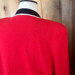 St. John By MARIE GRAY Sportswear 3-Pocket Red Blk Ecru Open Cardigan Jacket EUC M VNTG Photo 8