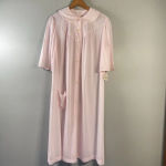 Vintage Nancy King Lingerie Nightgown‎ Size M Pink Nylon satin Lace Sleepwear Size M Photo 1