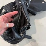 Forever 21 Black Faux Leather Drawstring Backpack Purse Tassel Adjustable Straps Photo 7