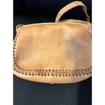 Handmade Vintage Yellow Woven Pattern & Leather Crossbody Bag With Adjustable Strap Photo 3