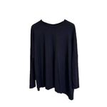 Athleta  Medium Cloudlight Asym Shirt Black Dolman Sleeve Top Pullover Athleisure Photo 2