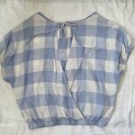 Madewell Light Blue and White Patterned Blouse Photo 4